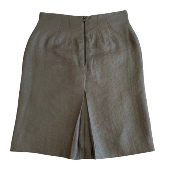 Ann Taylor Women Sz 4 Shimmery Pewter/Gray Paneled Contoured Waist Pencil Skirt - Picture 7 of 16